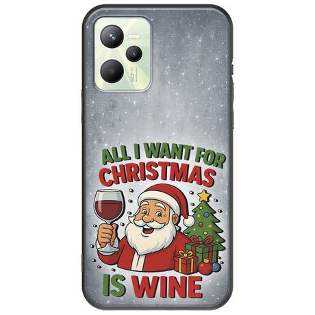 All I Want For Christmas Is - Wine Realme Narzo 50A Prime Black TPU (Μαύρη Σιλικόνη)