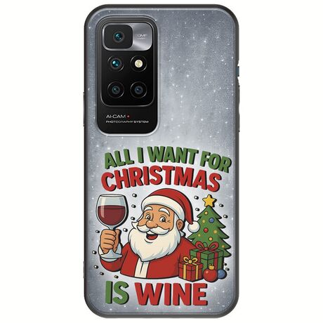 All I Want For Christmas Is - Wine Xiaomi Redmi 10 2022 Black TPU (Μαύρη Σιλικόνη)