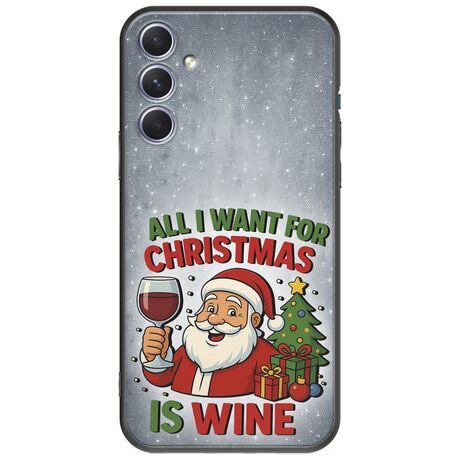All I Want For Christmas Is - Wine Samsung Galaxy A54 5G Black TPU (Μαύρη Σιλικόνη)