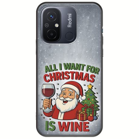 All I Want For Christmas Is - Wine Xiaomi Redmi 12C Black TPU (Μαύρη Σιλικόνη)