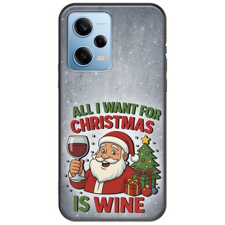 All I Want For Christmas Is - Wine Xiaomi Redmi Note 12 4G Black TPU (Μαύρη Σιλικόνη)