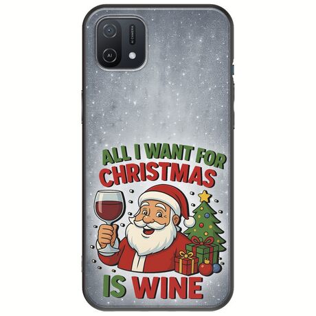 All I Want For Christmas Is - Wine Oppo A16K Black TPU (Μαύρη Σιλικόνη)