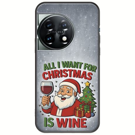 All I Want For Christmas Is - Wine OnePlus 11 5G Black TPU (Μαύρη Σιλικόνη)