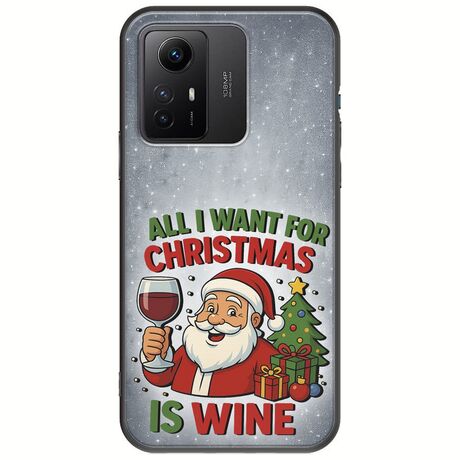 All I Want For Christmas Is - Wine Xiaomi Redmi Note 12S Black TPU (Μαύρη Σιλικόνη)