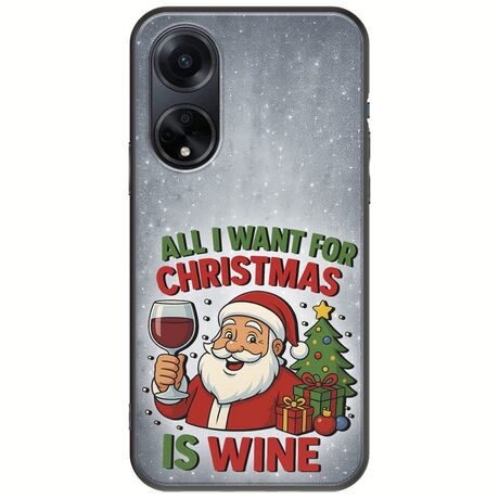 All I Want For Christmas Is - Wine Oppo A98 5G Black TPU (Μαύρη Σιλικόνη)