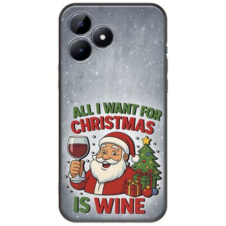 All I Want For Christmas Is - Wine Realme C51 Black TPU (Μαύρη Σιλικόνη)