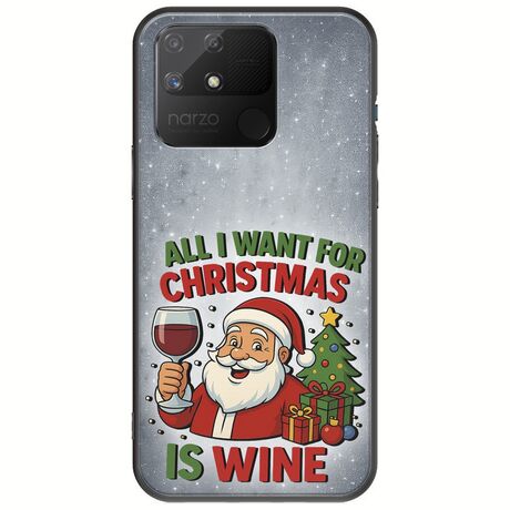All I Want For Christmas Is - Wine Realme Narzo 50A Black TPU (Μαύρη Σιλικόνη)
