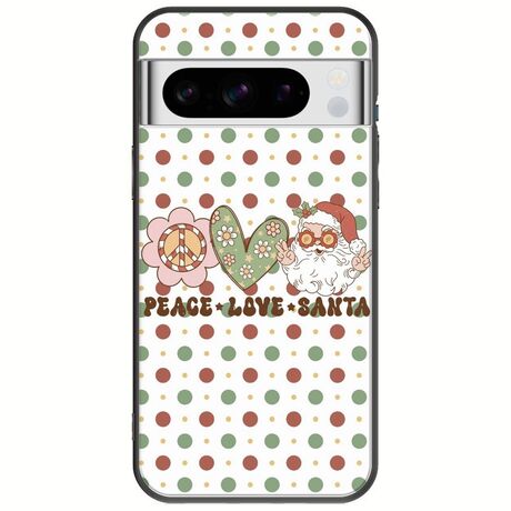 Peace Love Santa Google Pixel 8 Pro 5G Black TPU (Μαύρη Σιλικόνη)
