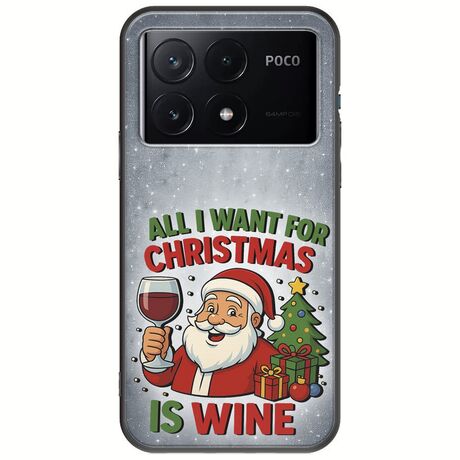 All I Want For Christmas Is - Wine Xiaomi Poco X6 Pro 5G Black TPU (Μαύρη Σιλικόνη)