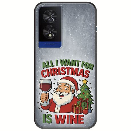 All I Want For Christmas Is - Wine TCL 40 NXTPAPER 4G Black TPU (Μαύρη Σιλικόνη)