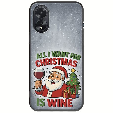 All I Want For Christmas Is - Wine Oppo A18 4G Black TPU (Μαύρη Σιλικόνη)