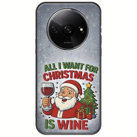 All I Want For Christmas Is - Wine Xiaomi Redmi A3 Black TPU (Μαύρη Σιλικόνη)
