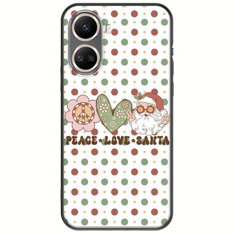 Peace Love Santa Huawei Nova 10 SE Black TPU (Μαύρη Σιλικόνη)