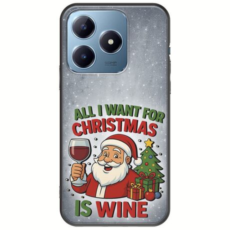 All I Want For Christmas Is - Wine Realme C63 Black TPU (Μαύρη Σιλικόνη)