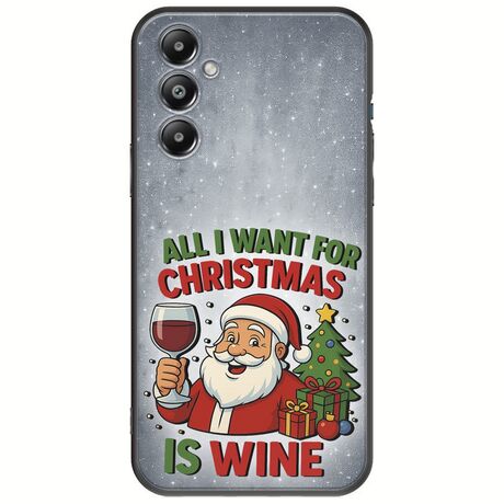 All I Want For Christmas Is - Wine Samsung Galaxy M35 5G Black TPU (Μαύρη Σιλικόνη)