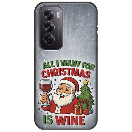 All I Want For Christmas Is - Wine Oppo Reno 12 5G Black TPU (Μαύρη Σιλικόνη)