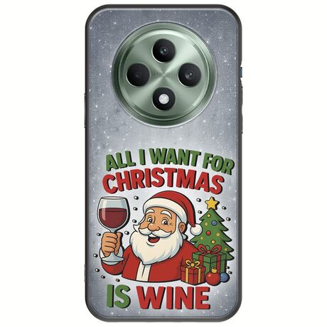 All I Want For Christmas Is - Wine Oppo Reno 12 FS 5G  Black TPU (Μαύρη Σιλικόνη)