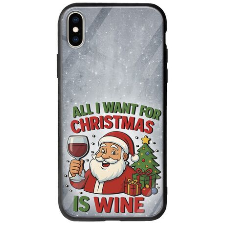 All I Want For Christmas Is - Wine iPhone XS Max Groove TPU (Tempered Glass και TPU)