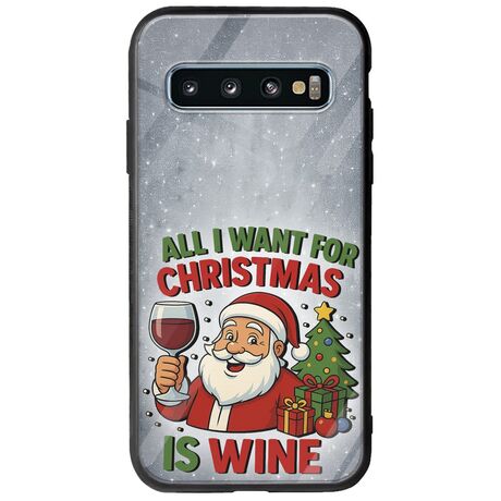 All I Want For Christmas Is - Wine Samsung Galaxy S10 Plus Groove TPU (Tempered Glass και TPU)