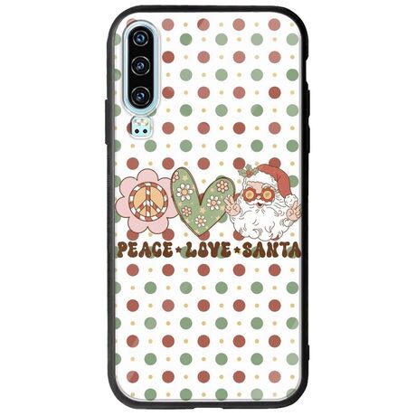 Peace Love Santa Huawei P30 Groove TPU (Tempered Glass και TPU)