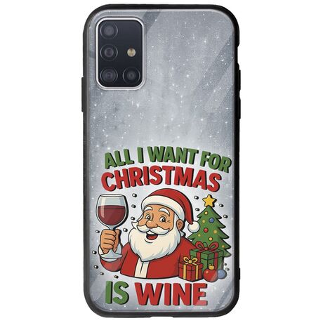 All I Want For Christmas Is - Wine Samsung Galaxy A51 Groove TPU (Tempered Glass και TPU)
