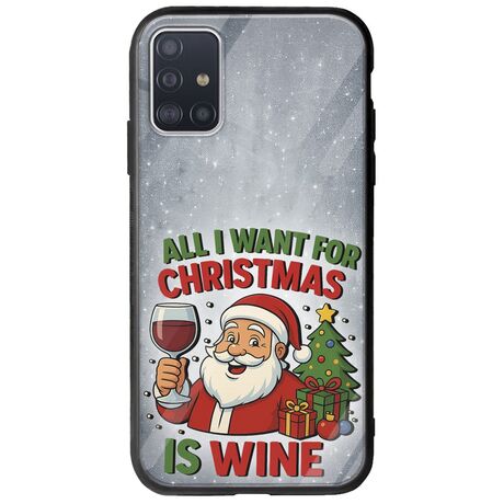 All I Want For Christmas Is - Wine Samsung Galaxy A71 Groove TPU (Tempered Glass και TPU)