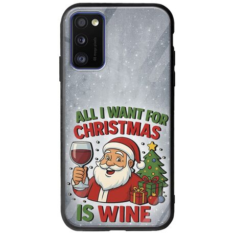 All I Want For Christmas Is - Wine Samsung Galaxy A41 Groove TPU (Tempered Glass και TPU)