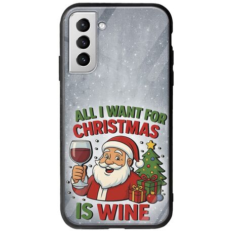 All I Want For Christmas Is - Wine Samsung Galaxy S21 Plus Groove TPU (Tempered Glass και TPU)