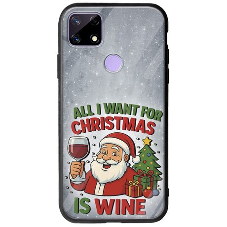 All I Want For Christmas Is - Wine Realme C21 Groove TPU (Tempered Glass και TPU)