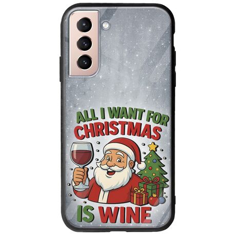 All I Want For Christmas Is - Wine Samsung Galaxy S21 FE 5G Groove TPU (Tempered Glass και TPU)