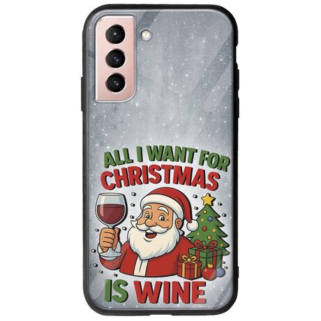 All I Want For Christmas Is - Wine Samsung Galaxy S22 Groove TPU (Tempered Glass και TPU)