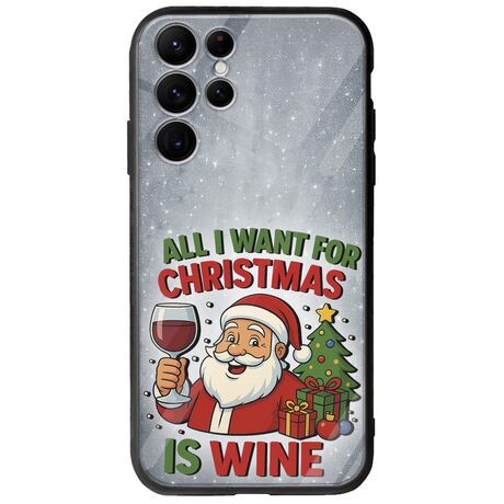 All I Want For Christmas Is - Wine Samsung Galaxy S22 Ultra Groove TPU (Tempered Glass και TPU)