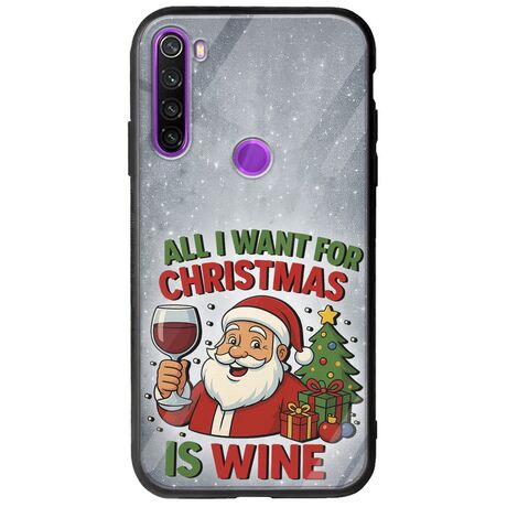 All I Want For Christmas Is - Wine Xiaomi Redmi Note 8 2021 Groove TPU (Tempered Glass και TPU)