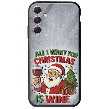 All I Want For Christmas Is - Wine Samsung Galaxy A14 5G Groove TPU (Tempered Glass και TPU)