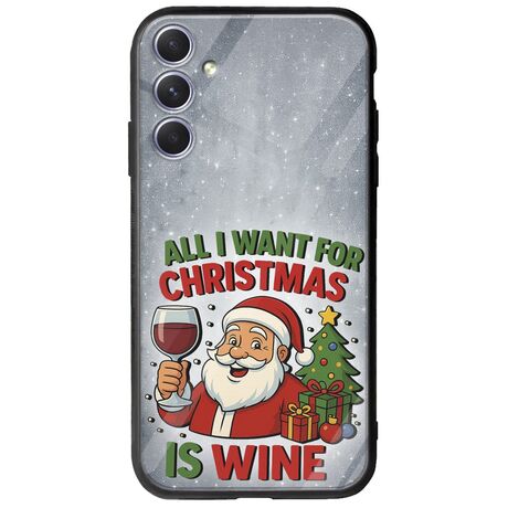 All I Want For Christmas Is - Wine Samsung Galaxy A54 5G Groove TPU (Tempered Glass και TPU)