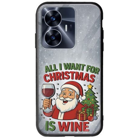 All I Want For Christmas Is - Wine Realme C55 Groove TPU (Tempered Glass και TPU)