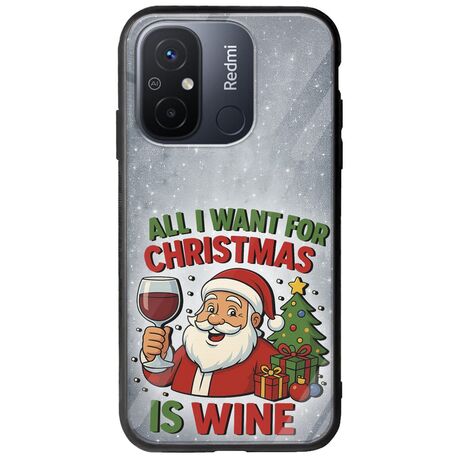 All I Want For Christmas Is - Wine Xiaomi Redmi 12C Groove TPU (Tempered Glass και TPU)