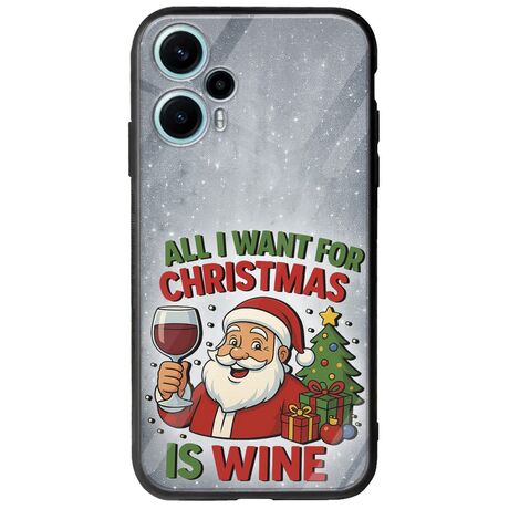 All I Want For Christmas Is - Wine Xiaomi Poco F5 5G Groove TPU (Tempered Glass και TPU)