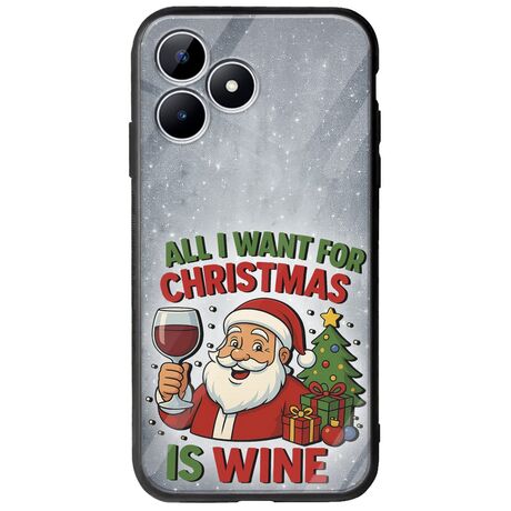 All I Want For Christmas Is - Wine Realme Note 50 Groove TPU (Tempered Glass και TPU)
