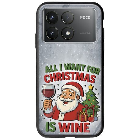 All I Want For Christmas Is - Wine Xiaomi Poco F6 Pro 5G Groove TPU (Tempered Glass και TPU)