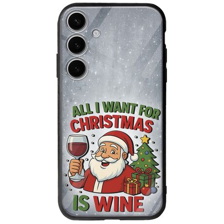 All I Want For Christmas Is - Wine Samsung Galaxy S25 5G Groove TPU (Tempered Glass και TPU)