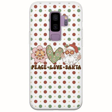 Peace Love Santa Samsung Galaxy S9 Plus Flexible TPU (Διάφανη Σιλικόνη)