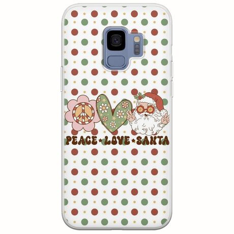 Peace Love Santa Samsung Galaxy S9 Flexible TPU (Διάφανη Σιλικόνη)