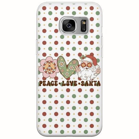 Peace Love Santa Samsung Galaxy S6 Flexible TPU (Διάφανη Σιλικόνη)