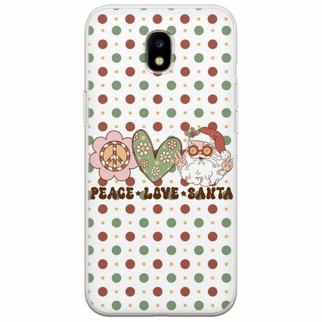 Peace Love Santa Samsung Galaxy J5(2017) Flexible TPU (Διάφανη Σιλικόνη)