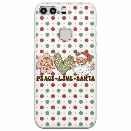 Peace Love Santa Huawei P9 Lite Flexible TPU (Διάφανη Σιλικόνη)