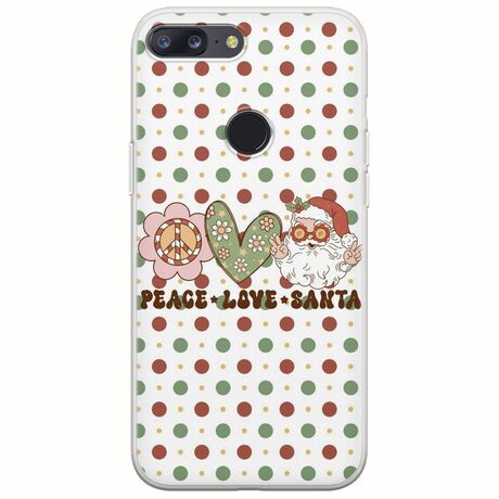 Peace Love Santa OnePlus 5T Flexible TPU (Διάφανη Σιλικόνη)