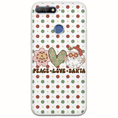 Peace Love Santa Huawei Y6 Prime 2018 Flexible TPU (Διάφανη Σιλικόνη)