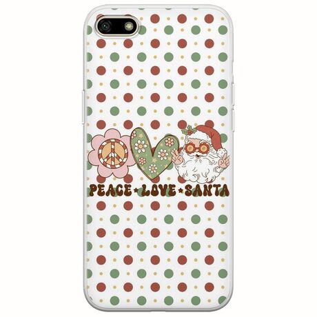 Peace Love Santa Huawei Y5 2018 Flexible TPU (Διάφανη Σιλικόνη)