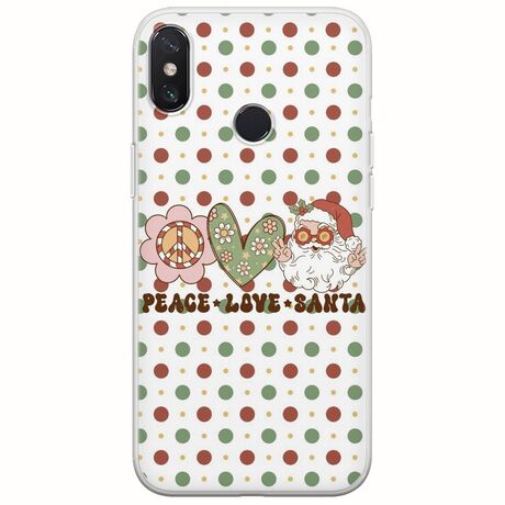 Peace Love Santa Xiaomi Redmi Note 6 Pro Flexible TPU (Διάφανη Σιλικόνη)